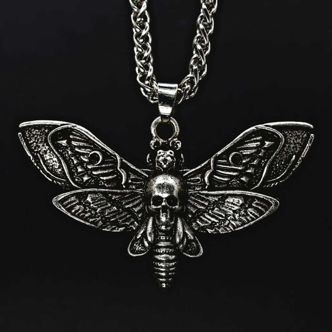 Death's Head Moth Pendant Necklace - Rebirth, Transformation, Mystique - Image 6