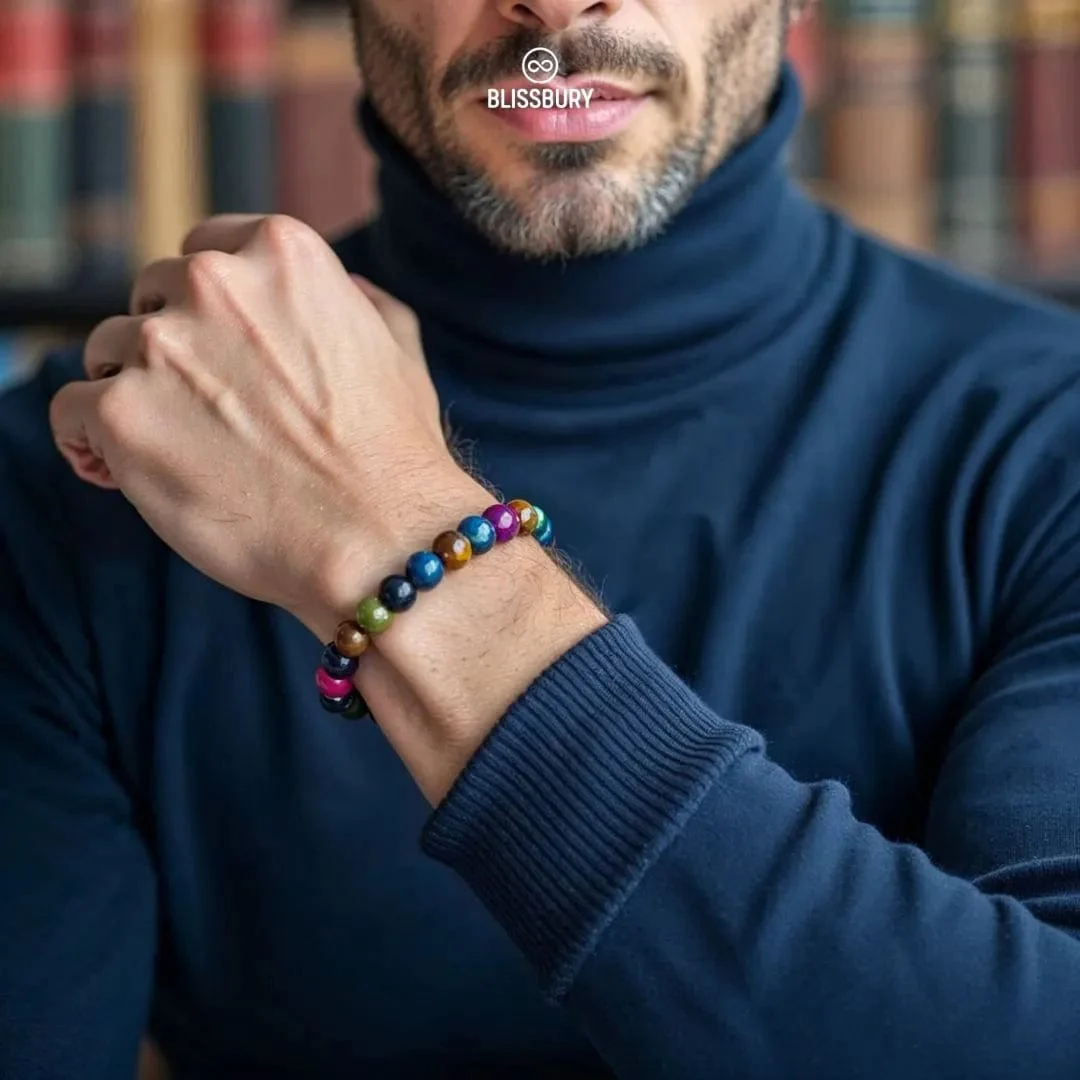 Nebula Multicolor Tiger's Eye Bracelet - Wonder, Intuition, Focus - Image 8