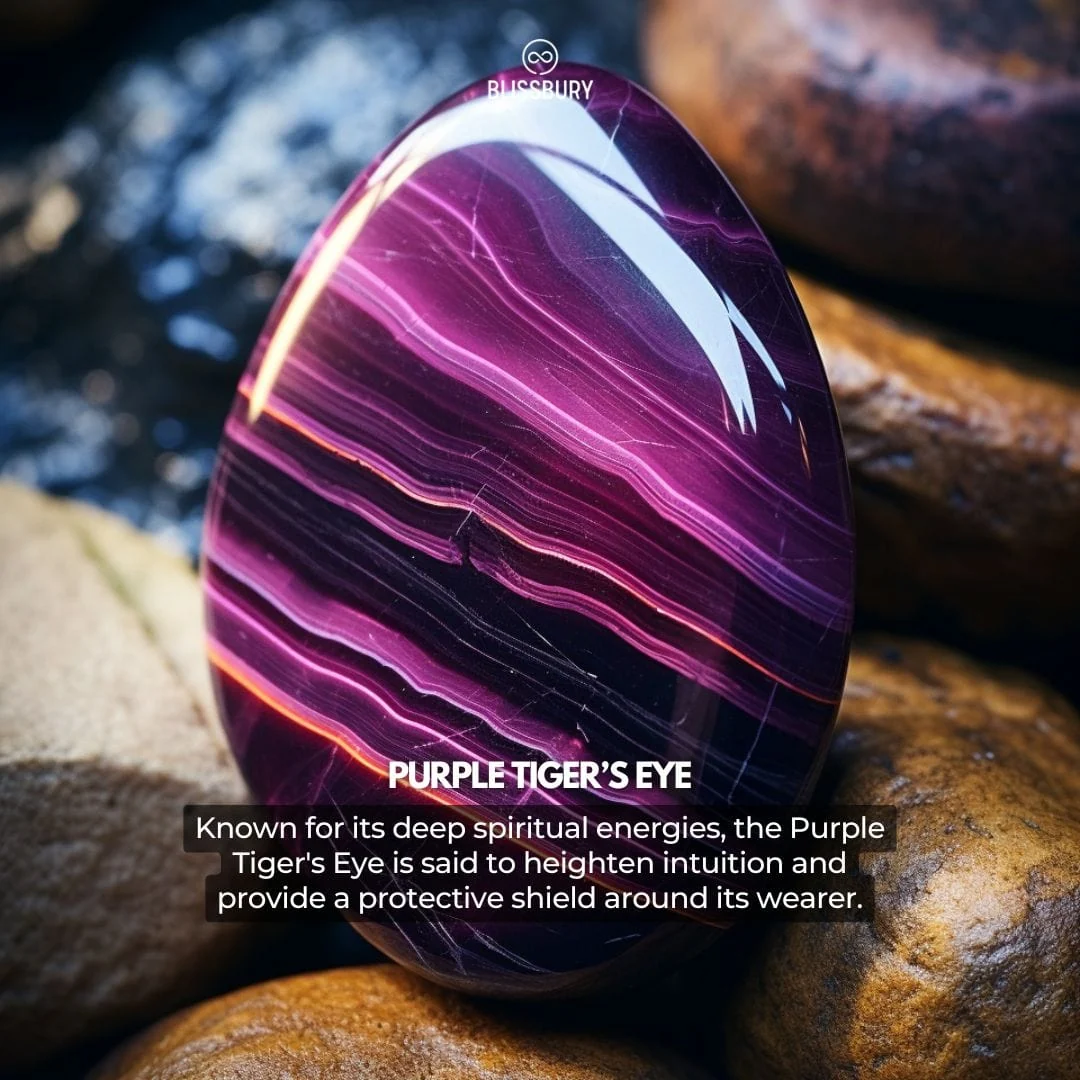 Purple Tiger's Eye Bracelet - Tranquility, Clarity, Harmony - Image 4