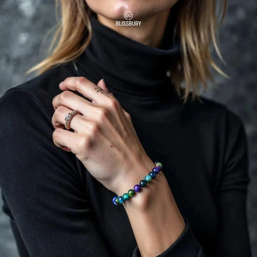Rainbow Aura Quartz Bracelet: Spirituality, Creativity, Clarity - Image 5