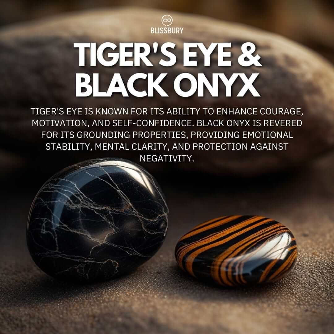 Tiger's Eye & Black Onyx Bracelet - Courage, Protection, Balance (Large) - Image 2