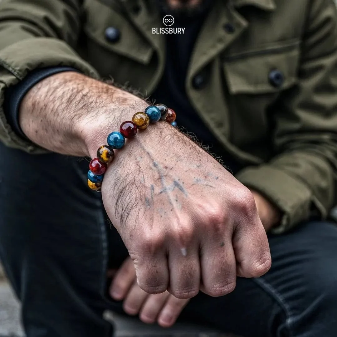 Trinity Tiger's Eye Bracelet - Courage, Confidence, Harmony - Image 6