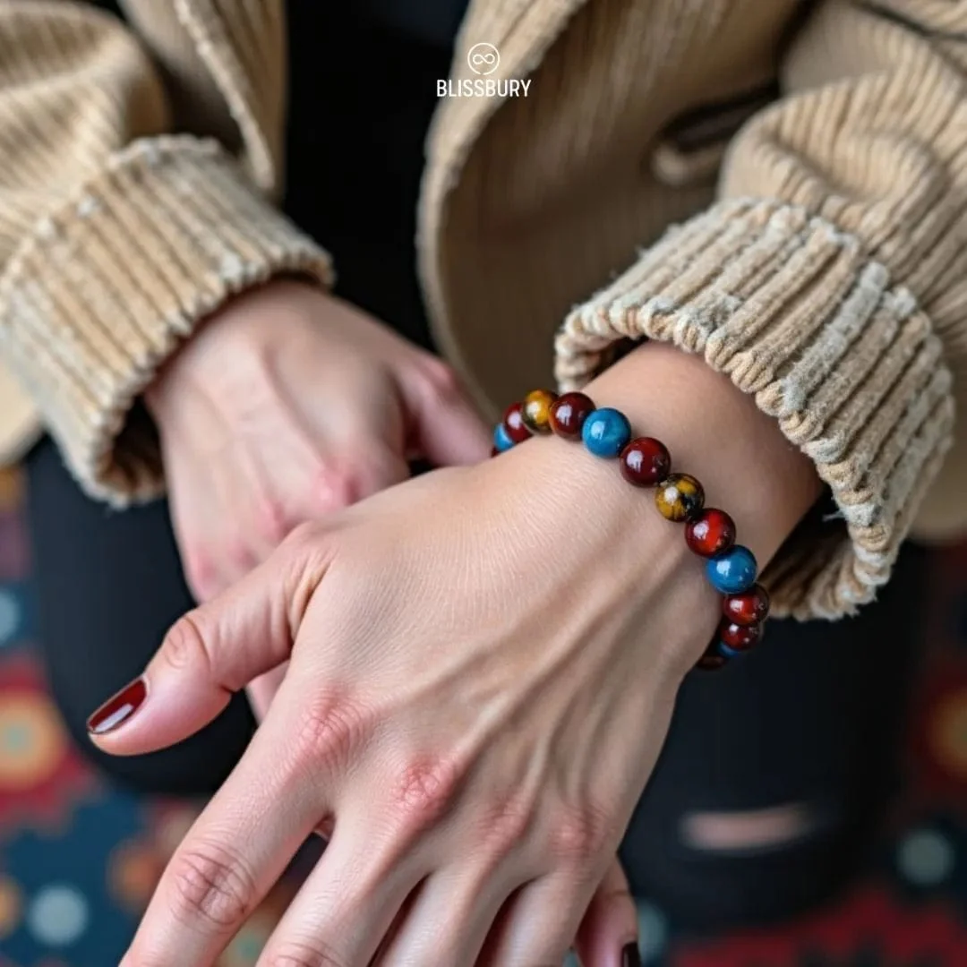 Trinity Tiger's Eye Bracelet - Courage, Confidence, Harmony - Image 8